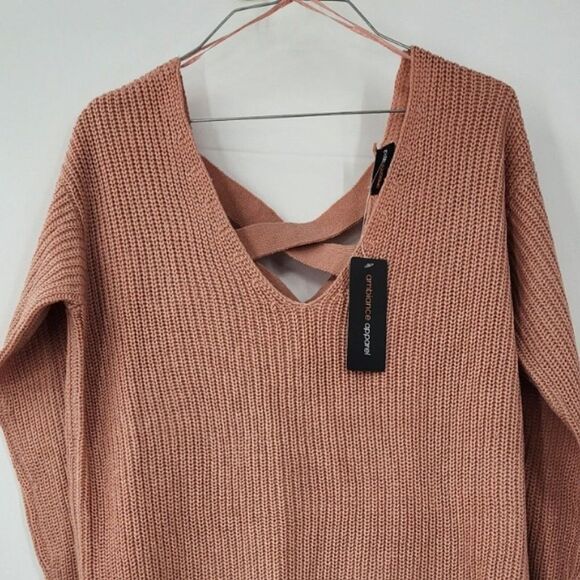 NWT AMBIANCE APPAREL Pink Sweater Womens Size Medium M - Picture 2 of 7